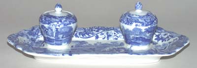 Ink Well and Pen Tray c1895